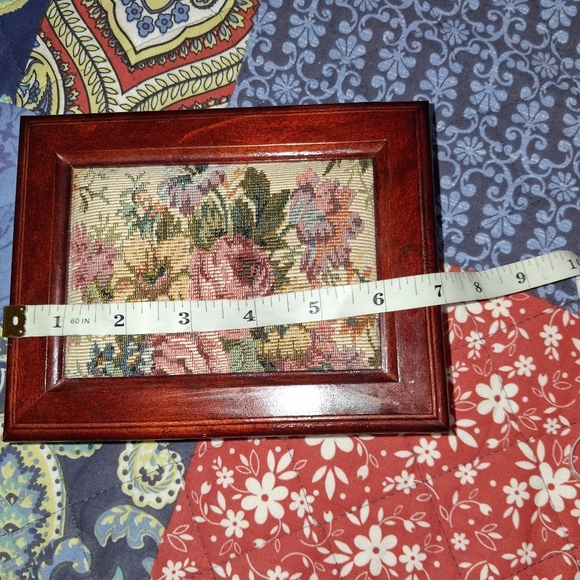 Floral Tapestry in Wooden Jewelry Box - Picture 6 of 7